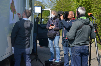 ZDF-Team bei den Filmaufnahmen 