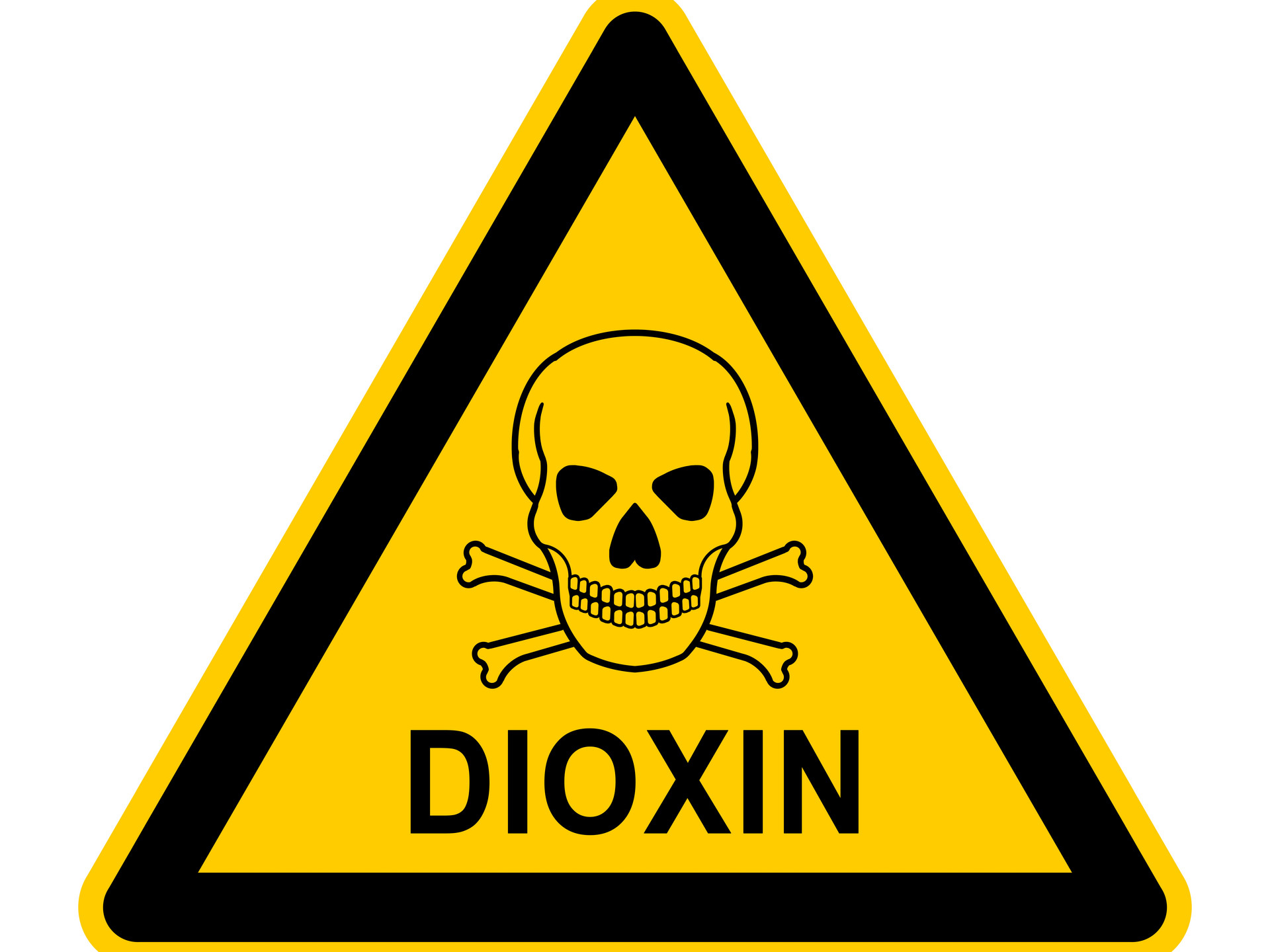 Warnschild vor Dioxin