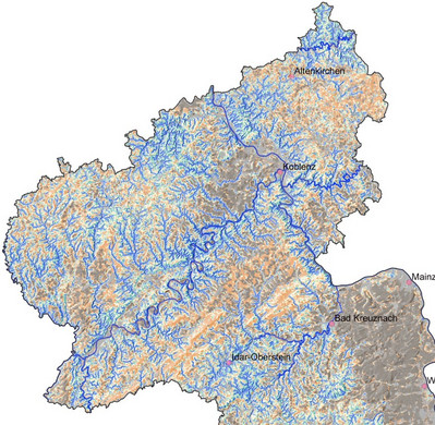 Kartenausschnitt RLP mit Klimaresilienz