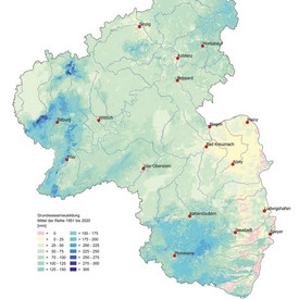 Rheinland-Pfalz-Karte zur Grundwasserneubildung