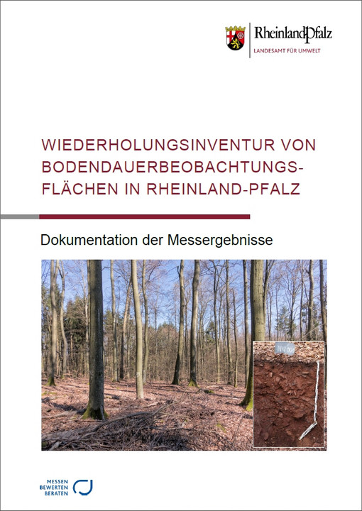 Titelblatt der Publikation "Inventur Bodenbeobachtungsflächen_Messergebnisse"