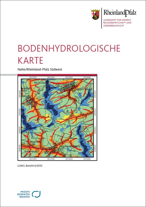 Ausschnitt - Bodenhydrologische Karte. Nahe/Rheinland-Pfalz Südwest