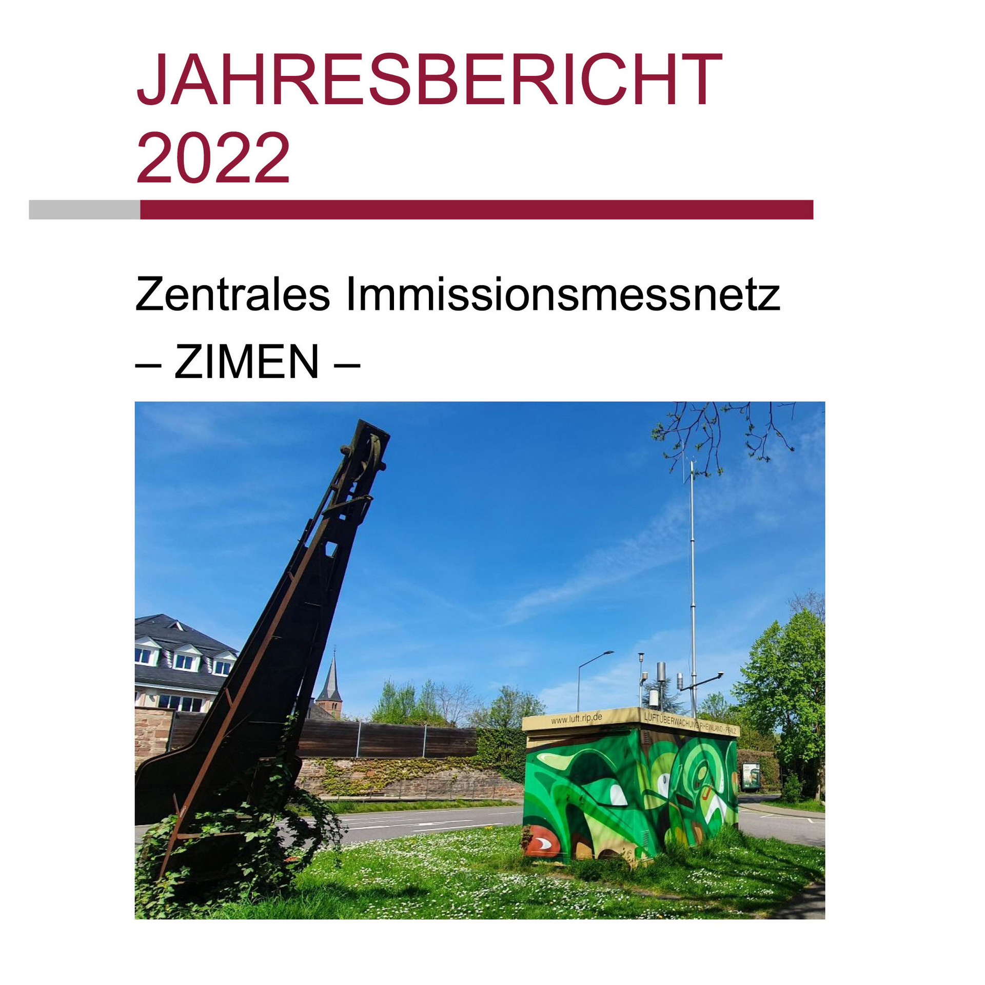 Titelseite des ZIMEN-Jahresberichts