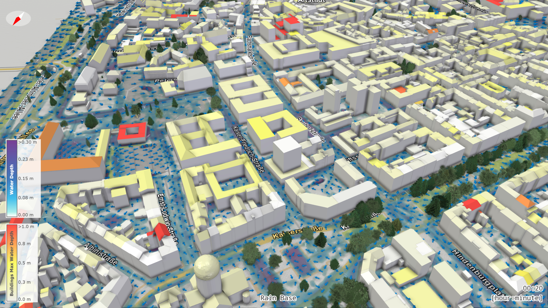 Dreidimensionale Visualisierung der Mainzer Innenstadt